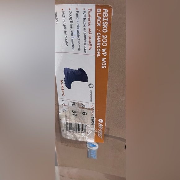 Hi-Tec HS13G Women's Sz 6 Black/Charcoal Abisko 200 WP WOS Faux Fur Lined Boots - Picture 7 of 7